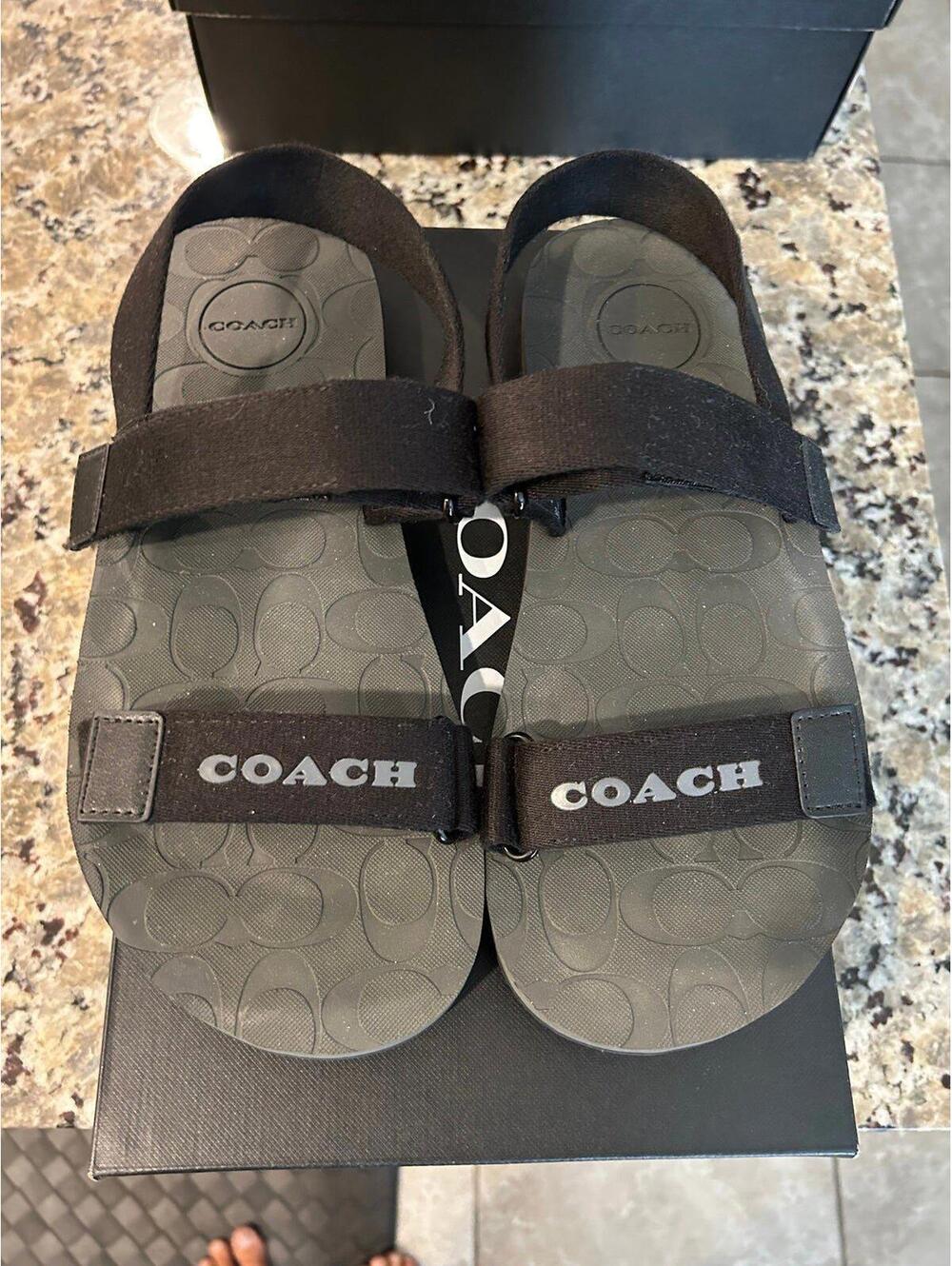 Coach Sport Women Sandals Black Sz-11